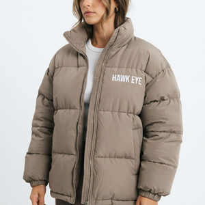 Chaqueta Acolchada para Mujer, Abrigo Casual de Invierno, Corte Regular, Cuello Alto, Ropa Exterior Cálida, Venta al Por Mayor - Product Image 1