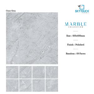 Carreaux de porcelaine polis 600x600, design marbre, prêts à être expédiés, pour projets de villas et d'hôtels - Product Image 3