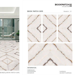 Baldosa de Porcelana Brillante de Primera Calidad, Formato Grande 600x1200, Superficie Pulida, para Paredes y Pisos, Diseño Interior y Exterior Moderno - Product Image 1