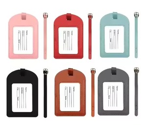 Classic Genuine Leather Luggage Tags Secure Steel Buckle Design Professional Leather Travel <b>ID</b> <b>Holders</b> LTG-0315 - Product Image 5