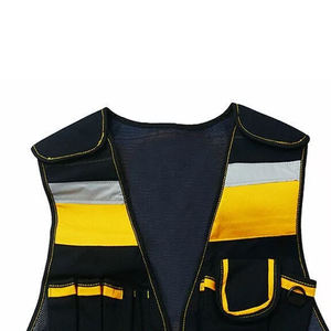 Chaleco de Seguridad Reflectante de Alta Visibilidad Unisex, Amarillo Marino, Ropa de Trabajo de Poliéster - Product Image 2