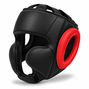 อุปกรณ์ป้องกันศีรษะสำหรับชกมวย CHAMPS GEARS ทำจากหนังแท้ ปรับได้ ระบายอากาศดี พร้อมแผ่นบังหน้าใส บรรจุภัณฑ์แบบกำหนดเอง สำหรับทุกเพศ ป้องกันการบาดเจ็บในการเล่นกีฬา - Product Image 4