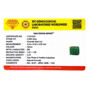 Natural Emerald 2.8 Carat Loose Gemstone Emerald Cut IGI Certified Green Light Effect for Fine Jewelry - Product Image 4