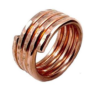 Bague en cuivre moderne faite à la main, durable et de haute qualité, tailles personnalisables pour les bijouteries et la vente en gros - Product Image 4