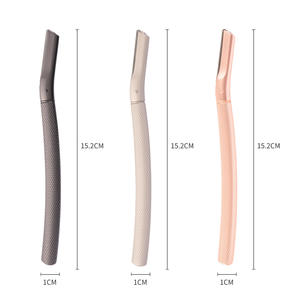 Free Private Label Metal Eyebrow Trimmer Razor Makeup Tool Replaceable Stainless Steel Blade <strong>Face</strong> Eyebrow <strong>Shaver</strong> for <strong>Woman</strong> - Product Image 2