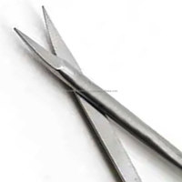 Ciseaux chirurgicaux pour la retrait des sutures à ruban, à pointe fine et courbée, réutilisables, en acier inoxydable, instrument médical manuel