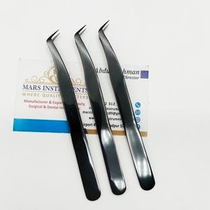 แหนบต่อขนตาปลายไฟเบอร์คุณภาพสูง สีดำพลาสมา 65 องศา - Product Image 3