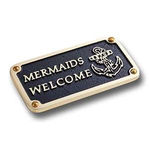 แผ่นป้ายติดผนังทองเหลืองลายสมอเรือ - Product Image 3