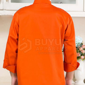 Uniforme de Cocina para Chef, Chaqueta de Poliéster/Algodón, Tejido Ligero, Antiarrugas, Transpirable, Manga Larga, Profesional - Product Image 2