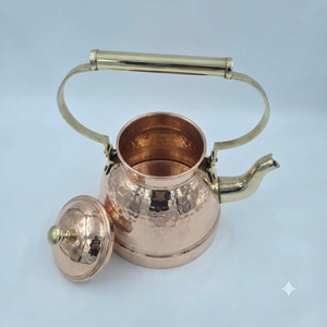 Pure Copper <b>Kettle</b> Hammered Water Boiling Pot Handcrafted Copper Teapot Brass Handle Spout Tea <b>Kettle</b> Kitchen Cookware Home Deco - Product Image 4