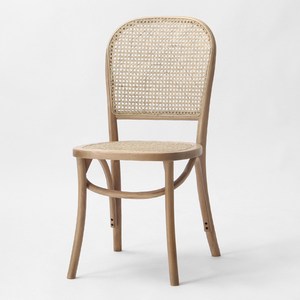 Silla de Restaurante de Teca con Asiento de Ratán Natural, Muebles de Ratán y Madera Resistentes para el Comedor - Product Image 4