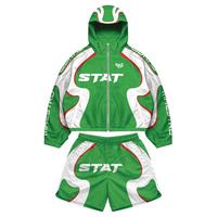 Vente en gros de survêtements de sport coupe-vent personnalisés avec logo, fabricants de vestes, pantalons et sweats à capuche en nylon respirant coupe régulière et résistant au vent