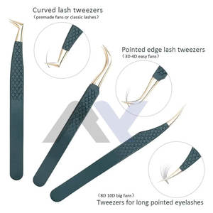 Pinzas para Pestañas de Volumen, Pinzas Profesionales de Acero Inoxidable para Cejas, Suministros Individuales, Juego de 7 Pinzas para Pestañas - Product Image 6