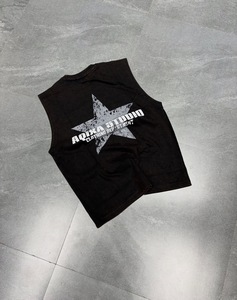 Camiseta sin mangas extragrande personalizada para hombre, de algodón con estampado gráfico, estilo urbano, tipo muscle tee, chaleco informal para gimnasio, OEM ODM - Product Image 3
