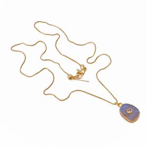 Collar de Moda con Colgante de Piedra Lunar Arcoíris Natural, Piedra de Nacimiento de Junio, Piedra Curativa, Cadena de Latón Chapado en Oro, Hecho a Mano - Product Image 4