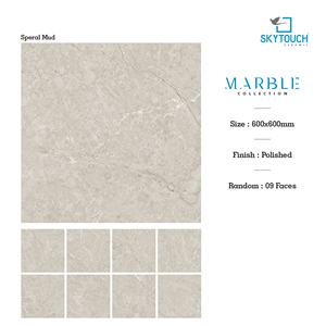 Baldosa de porcelana pulida para interiores Speral Mud, tono claro, duradera, de alta calidad, 600x600 mm. - Product Image 3