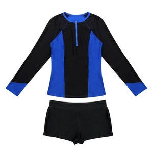 Ensemble de protection solaire 2 pièces pour femmes, manches longues, protection UV, tissu métallisé, design personnalisé, pour entraînements de natation - Product Image 6