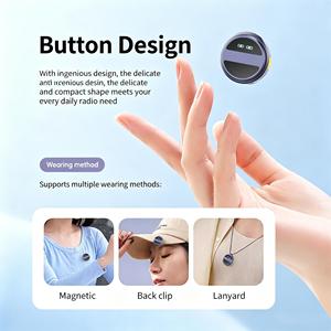 <b>Wireless</b> Lavalier Magnetic Microphone Noise Reduction <b>Mic</b> for Live Streaming with Charging case for iPhone Android Cell Phone - Product Image 2