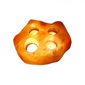 Portavelas de Sal del Himalaya con Forma Natural, 4 Orificios, Ecológico, Hecho a Mano, Navideño, Aumenta los Niveles de Energía, Reduce las Alergias - Product Image 4