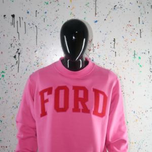 Sudadera FORD HOT PINK con Cuello Alto, 100% Rojo, Apliques Bordados, Cuello Ancho, URBAN PRODUCTIONS - Product Image 5