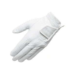 White Genuine Leather Golf <b>Glove</b> Right and Left Hand Breathable <b>Moisture</b> Wicking Adjustable Strap Unisex Customized Packaging - Product Image 6
