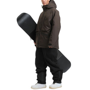 ชุดสกีฤดูหนาวคุณภาพสูงสำหรับผู้ชายไซส์ใหญ่ เสื้อกันลมระบายอากาศได้ดี กันน้ำ กันลม แจ็คเก็ตสโนว์บอร์ดมีฮู้ด นุ่ม อุ่นสบาย - Product Image 2