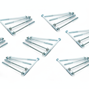 PDC Class 4.8 & 6.8 Zinc Plated Carbon Steel Hex Head Partial Thread Lag <b>Screws</b> M6-M12 Metric/Inch - Product Image 1