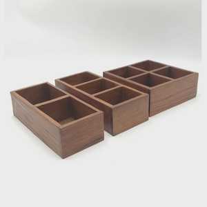 Teak Wooden Box with Compartments | Handmade Teak Organizer | <b>Storage</b> Box with Lids | Rustic Home Decor Herb & <b>Spice</b> Tools - Product Image 3