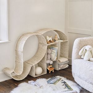 Estante de Mimbre con Forma de Elefante para Guardería o Dormitorio, Organizador Tejido para Libros y Juguetes, Decoración para el Hogar, Venta al Por Mayor - Product Image 3
