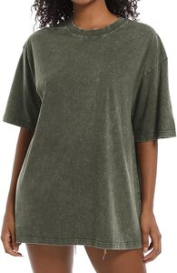 T-shirt de sport pour homme en coton 100% délavé à l'acide, coupe classique, impression DTG, haute qualité, personnalisé, vintage, anti-plis, respirant - Product Image 5