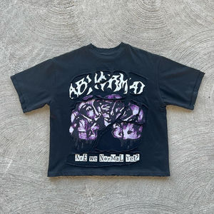 T-shirts Homme Oversize en Coton de Haute Qualité, Impression Personnalisée du Logo, Design Épaules Tombantes, DTG, Grammage Lourd, Coupe Courte et Ample, Tissu Peigné - Product Image 5