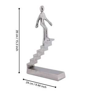 ROSHAN ARTISANAT Figurines de soldats en aluminium minimalistes Art Déco, silhouette abstraite en forme de bloc, finition robuste, multi-pièces - Product Image 3