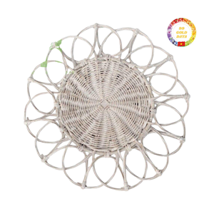 Rattan Placemat | Hand Braided Natural | Boho <b>Table</b> <b>Mat</b> | Dining Use | OEM Supplier - Product Image 3