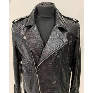 Customized <b>Genuine</b> Leather Motorcycle Jacket Men Street Biker Riding Eco-Friendly Breathable Winter High Quality Custom Front - Product Image 5