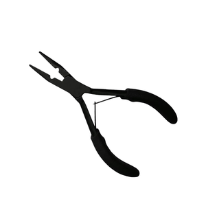 Professional Grade Black Stainless Steel Hair Extension <b>Tools</b> Set Pliers Micro Bead Removal Plier Loop <b>Hook</b> <b>Tools</b> Sectioning - Product Image 4