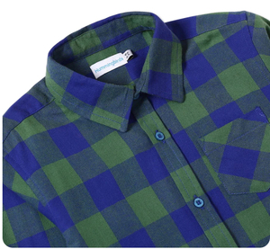 Checked Flannel <b>Shirt</b> Men Cotton Long Sleeve Regular Fit Button Down Casual Design Soft Breathable Material For Daily <b>Walking</b> - Product Image 2