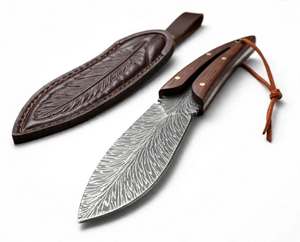 Handcrafted Damascus Steel <b>Folding</b> <b>Desk</b> Slicer Wood Handle Compact Office Tool - Product Image 4