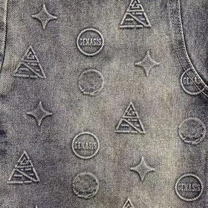 Shorts en jean pour homme de haute qualité, d'été, tissés, taille mi-haute, coupe ample et large, écologiques, respirants, avec logo personnalisé, style streetwear en denim - Product Image 5