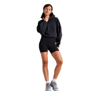 Custom <b>Women</b> Fleece Hoodie <b>Black</b> Oversized Pullover Sweatshirt <b>Long</b> <b>Sleeve</b> Casual Streetwear Warm Soft Hooded <b>Top</b> OEM - Product Image 5