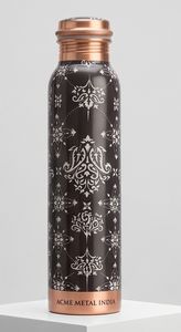 Botella de Cobre de Diseño Premium con Patrón Oriental, Impresión Personalizada Única, Ideal para Regalos Personalizados, Viajes, Hogar, Gimnasio, Senderismo - Product Image 3