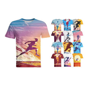 T-shirt homme sublimation, impression intégrale personnalisée, tissu respirant à séchage rapide, coupe confortable pour le streetwear, t-shirts sublimation. - Product Image 1