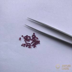 Pierre précieuse naturelle de grenat rhodolite violet de Jaipur, taille brillant ronde, 2 mm, pierre précieuse en vrac pour la fabrication de bijoux, fournisseur tendance pour les boutiques - Product Image 1