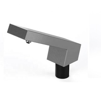 Sèche-mains automatique de luxe moderne à capteur 1000W en acier inoxydable 304 noir, débit de 1500 ml, garantie 2 ans, robinets de lavabo à montage sur plan.