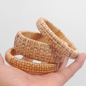Competitive price rattan bangle <b>bracelets</b> luxury style bangles for girls woven <b>bracelet</b> <b>set</b> - Product Image 4