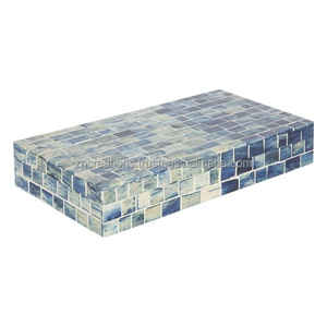 Boîte à bijoux en os incrusté artisanal indien avec un style nautique poli pour la décoration de la maison par Zn Creations - Product Image 4