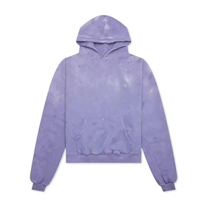Sudadera con Capucha Unisex Oversize Tie-Dye Morada de Algodón French Terry Casual para Otoño Estilo Urbano con Bolsillos - Product Image 1