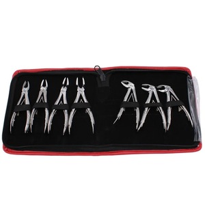 10 piezas BAFA SURGICAL INSTRUMENTS BSI-FC-7563 Instrumento manual de extracción dental quirúrgica, Elevador curvo para levantar raíces, Pinzas orales - Product Image 4