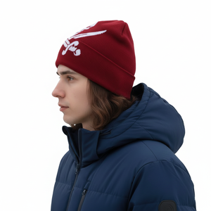 Gorro Personalizado con MOQ Bajo, Bordado 3D, Jacquard, Estilo Y2K Gótico, Sin Puño, para Invierno y Viajes, 100% Acrílico, con Logotipo - Product Image 4