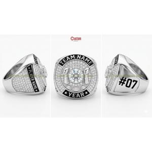 Bague de championnat de football entièrement personnalisée en argent sterling 925, vente directe usine, moissanite, pour équipes sportives gagnantes, OEM, vente en gros - Product Image 4