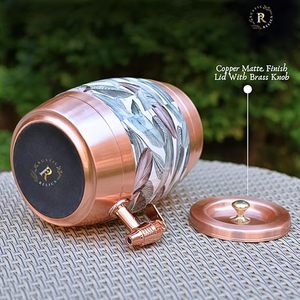 Distributeur d'eau en cuivre avec motif feuille, fonctionnement manuel, boîtier en acier inoxydable, usage domestique - Product Image 2